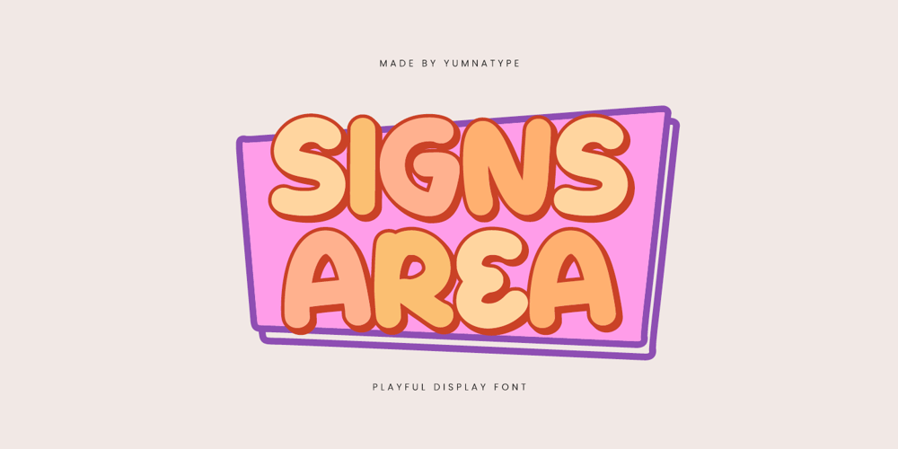 Signs Area font