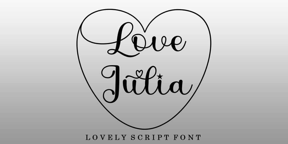 Love Julia font