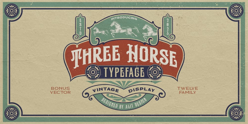 Three Horse font