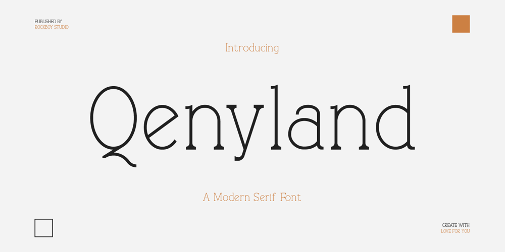 Qenyland font