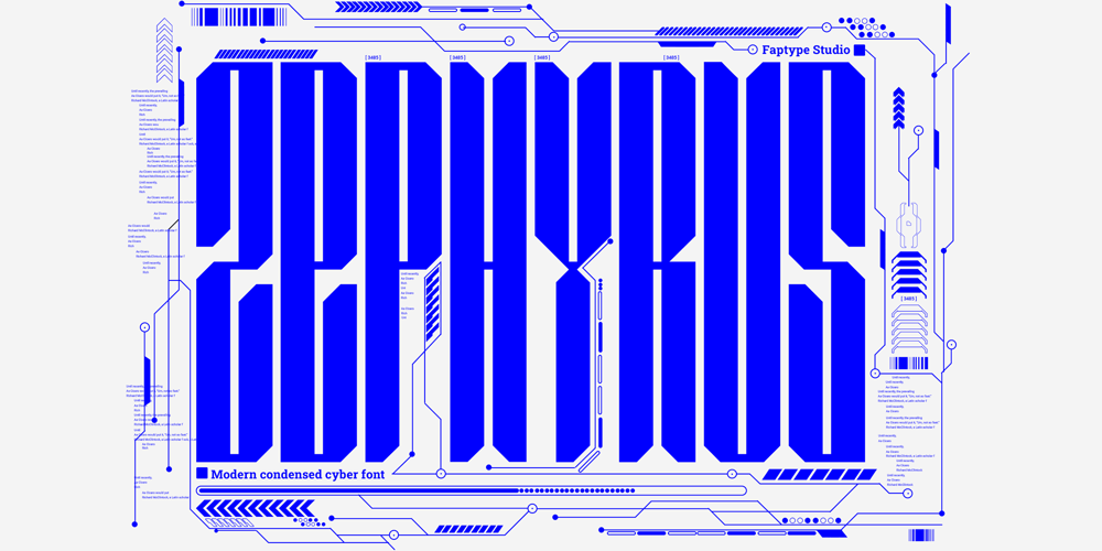 Zephyrus Cyber font