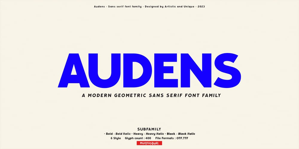 Audens font