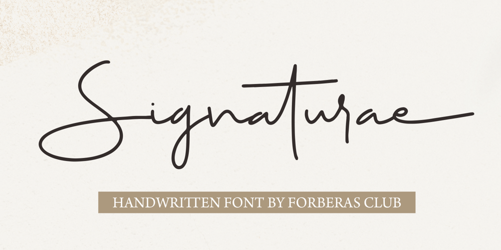 Signature font