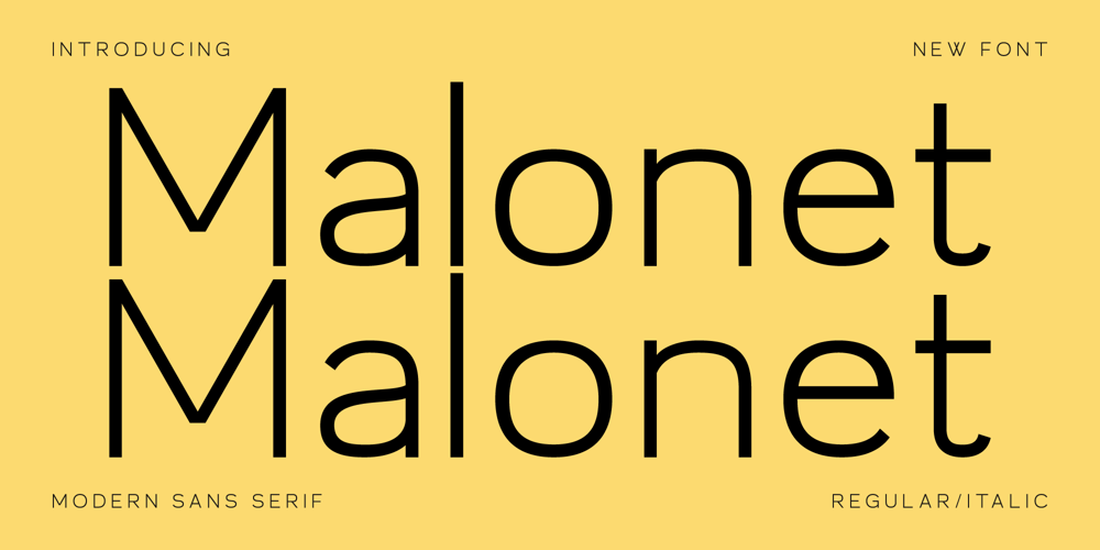Malonet font