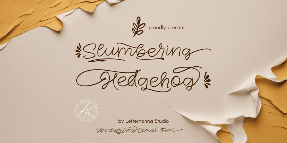 Slumbering Hedgehog font