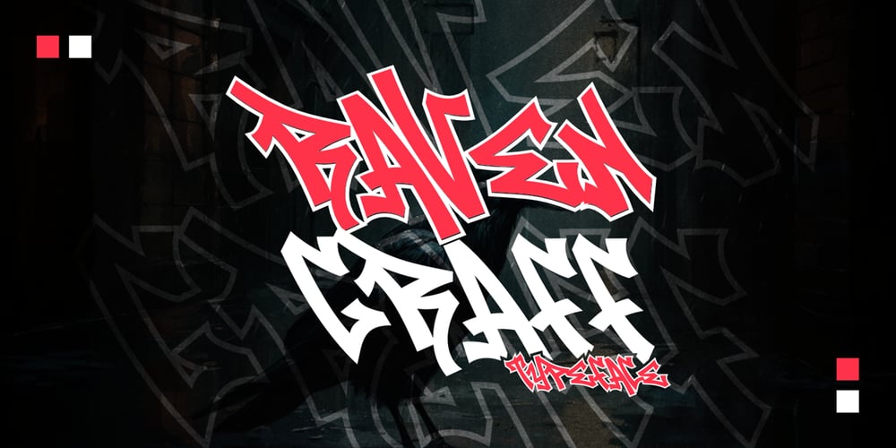 Raven Graff Outline font