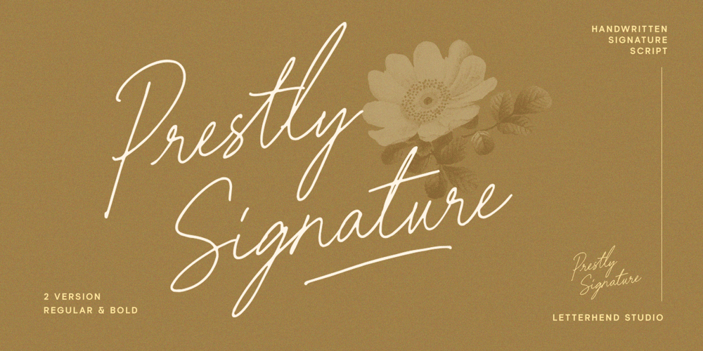 Prestly Signature font