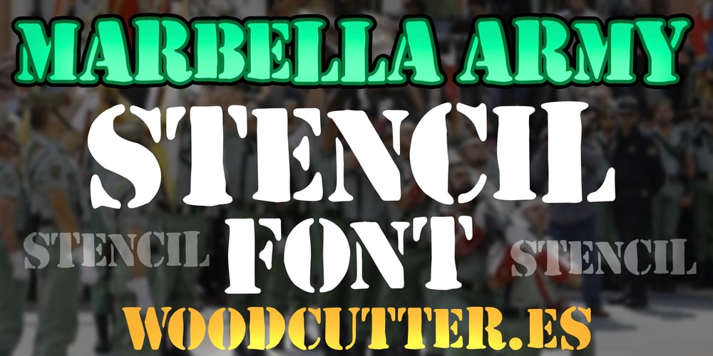Marbella Army font