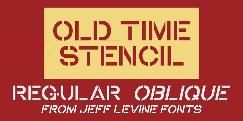 Old Time Stencil JNL font