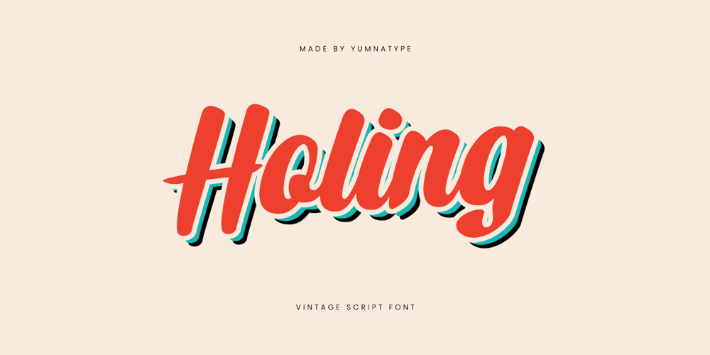 Holing font