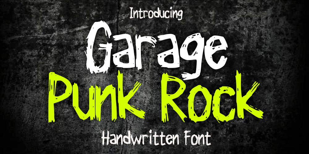 Garage Punk Rock font