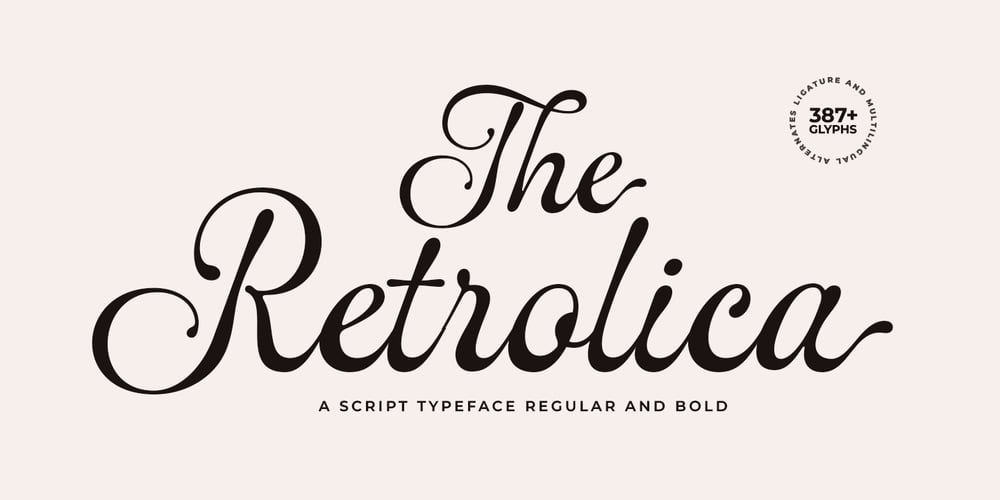 The Retrolica font