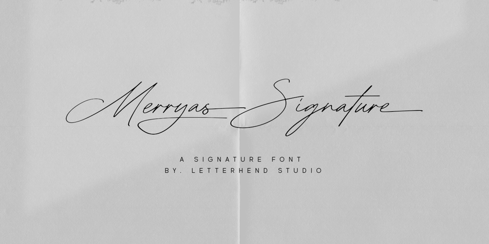 Merryas Signature font