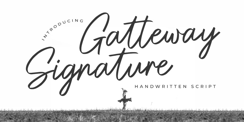 Gatteway Signature font