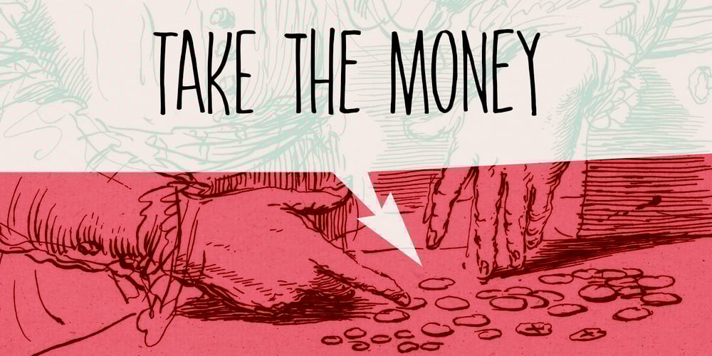 Take The Money font