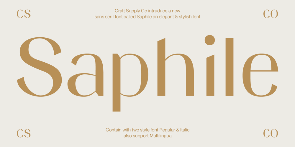 Saphile font