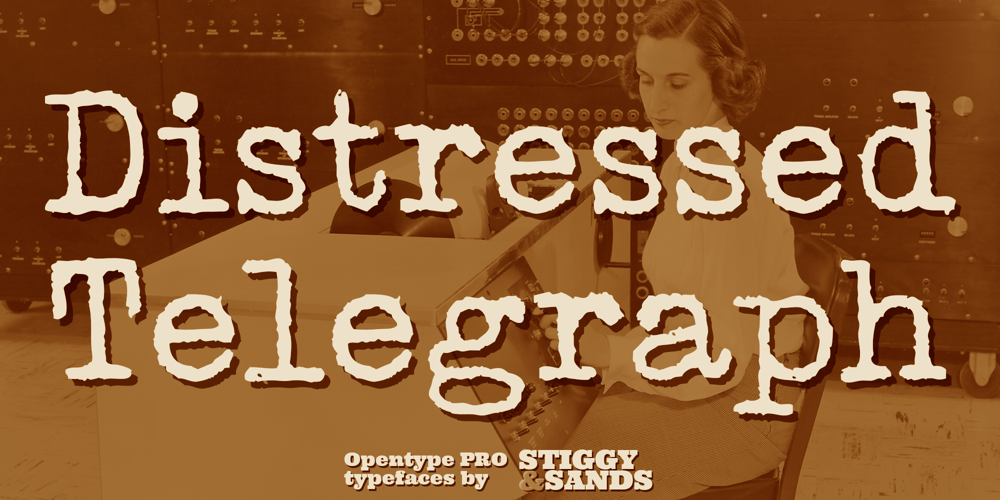Distressed Telegraph font