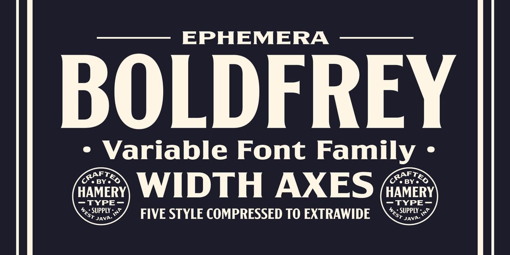 EFCO Boldfrey font