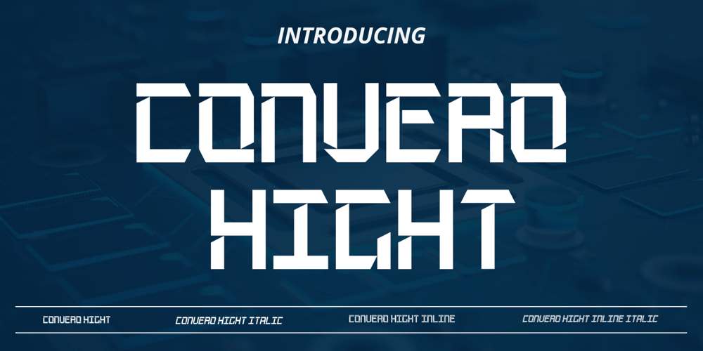 Convero Hight Inline font