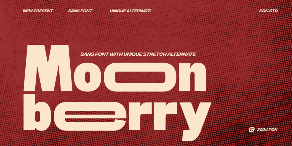 Moon Berry font