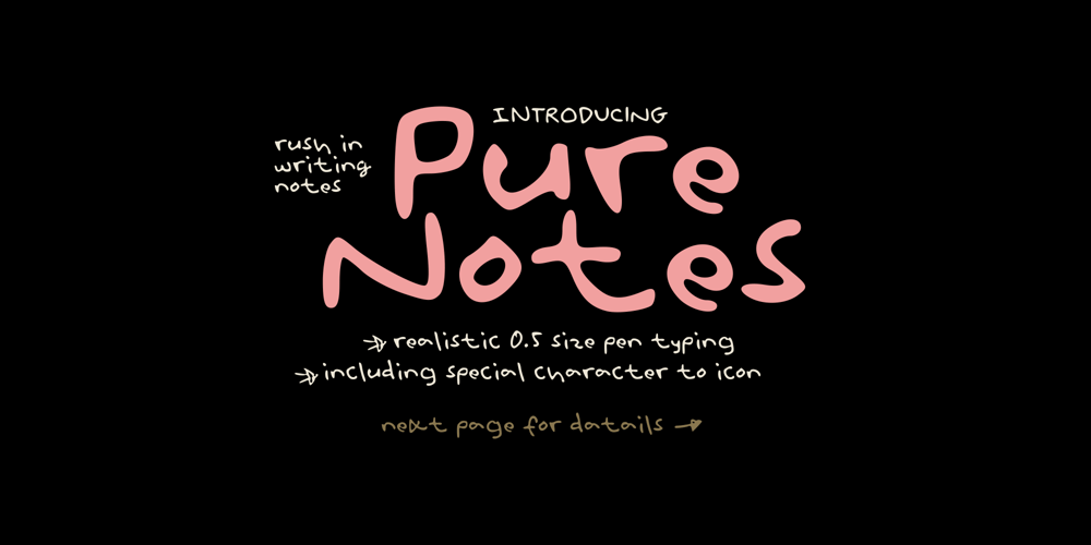 Purenotes font