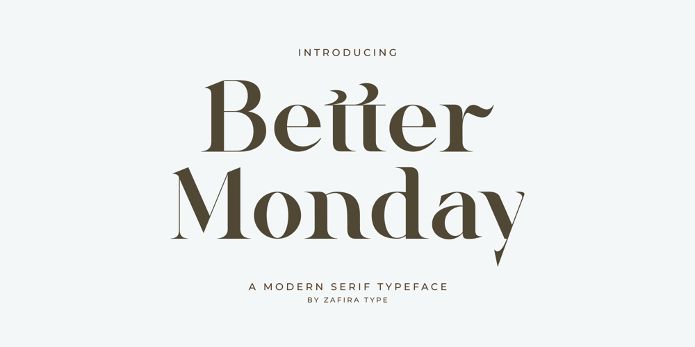 Better Monday font
