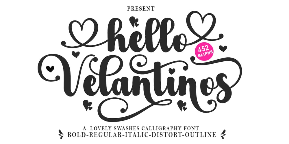 Hello Velantinos font