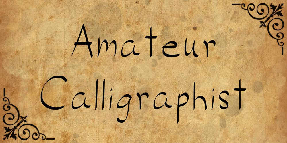 Amateur Calligraphist font
