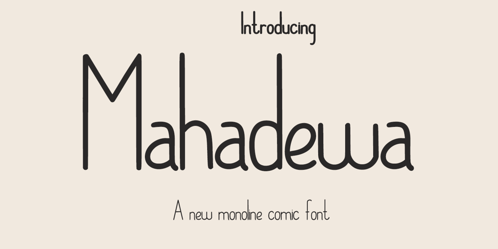 Mahadewa font