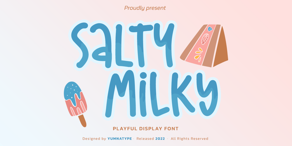 Salty Milky font