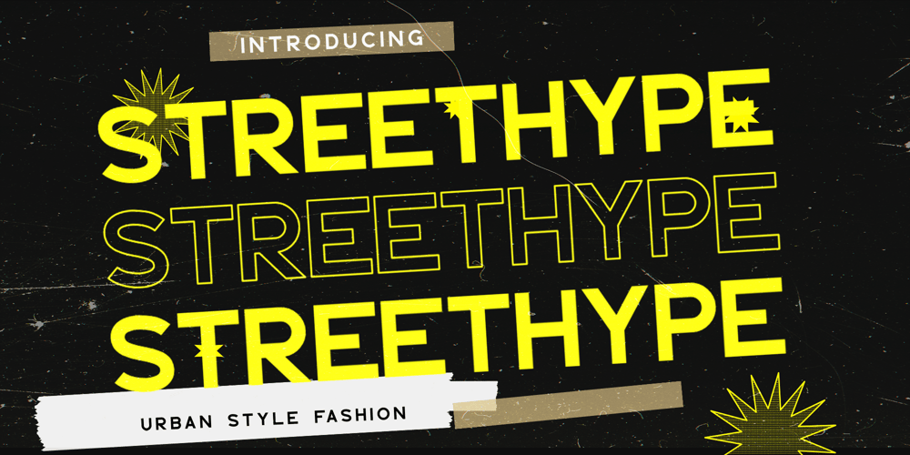 Streethype font