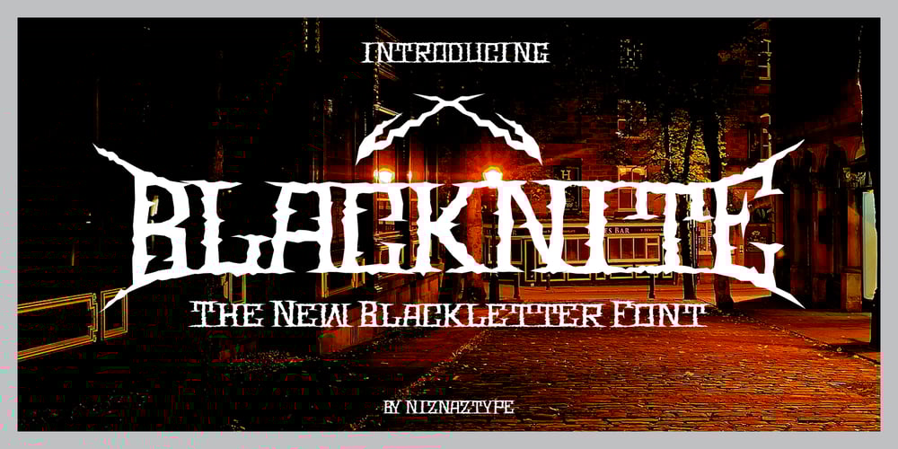 Blacknite font