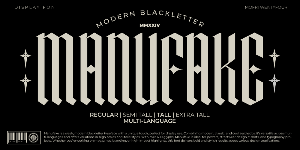 Manufake font