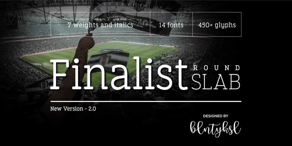 Finalist Round Slab font