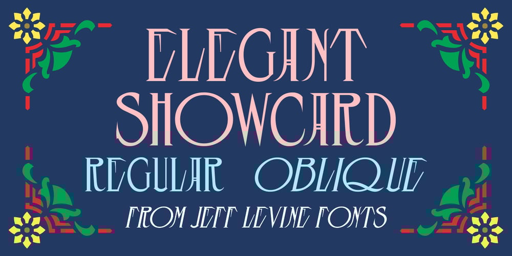 Elegant Showcard JNL font