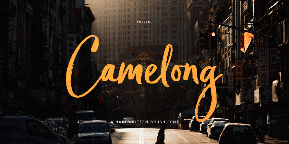 Camelong Brush font