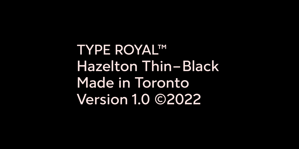 Hazelton font