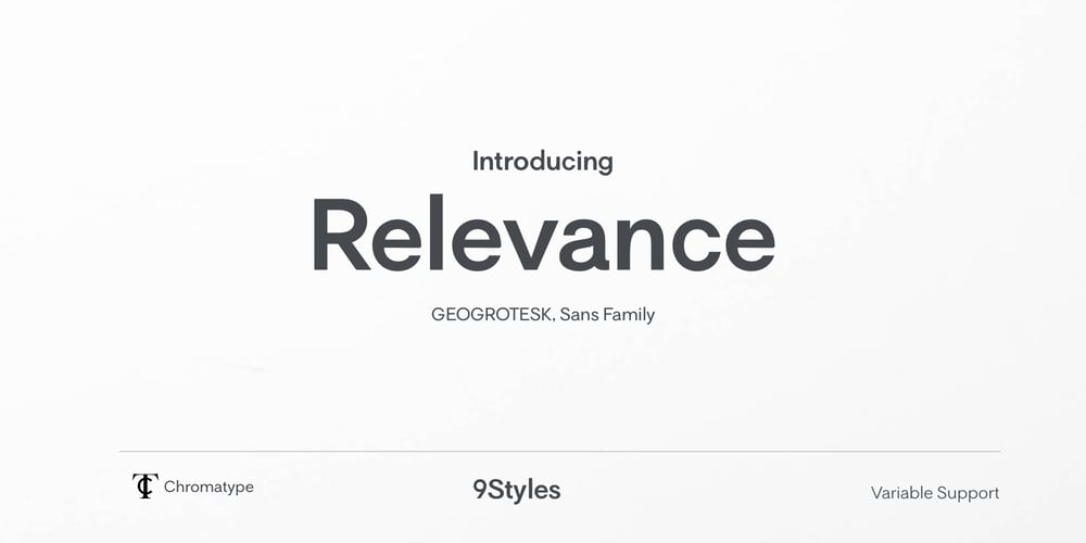 Relevance font