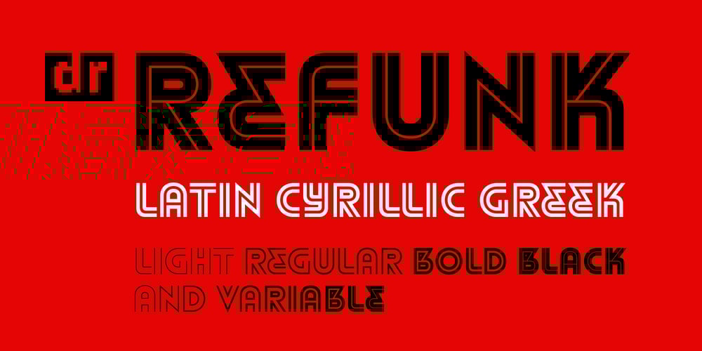 DR Refunk font
