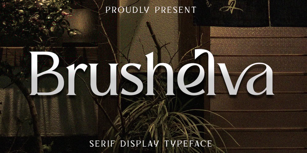 Brushelva font