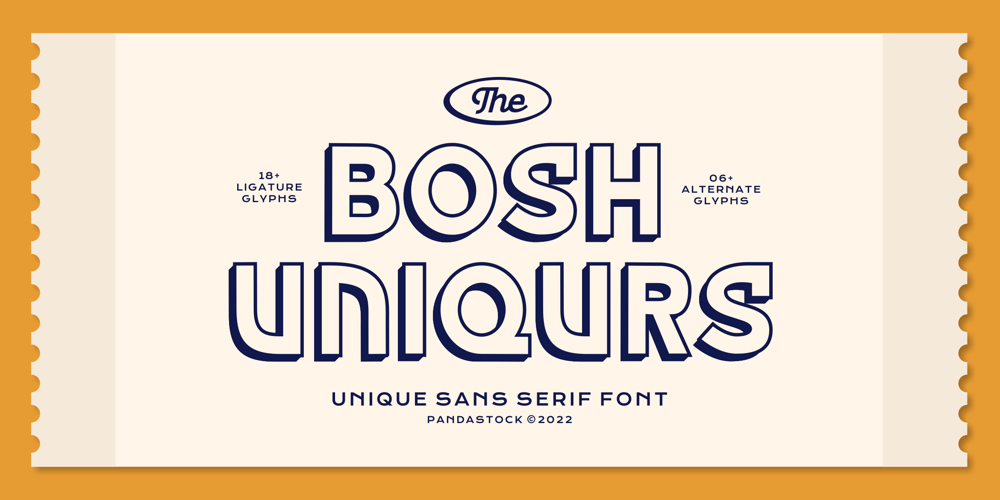 Bosh Uniqurs font