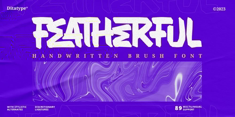 Featherful font