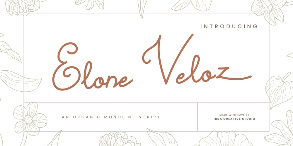 Elone Veloz font
