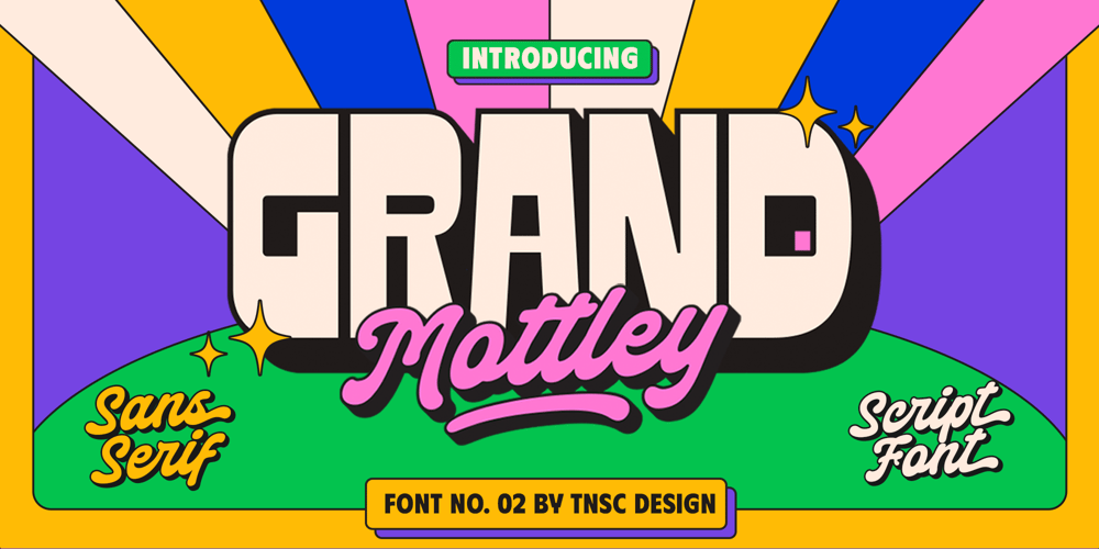 Grand Mottley font