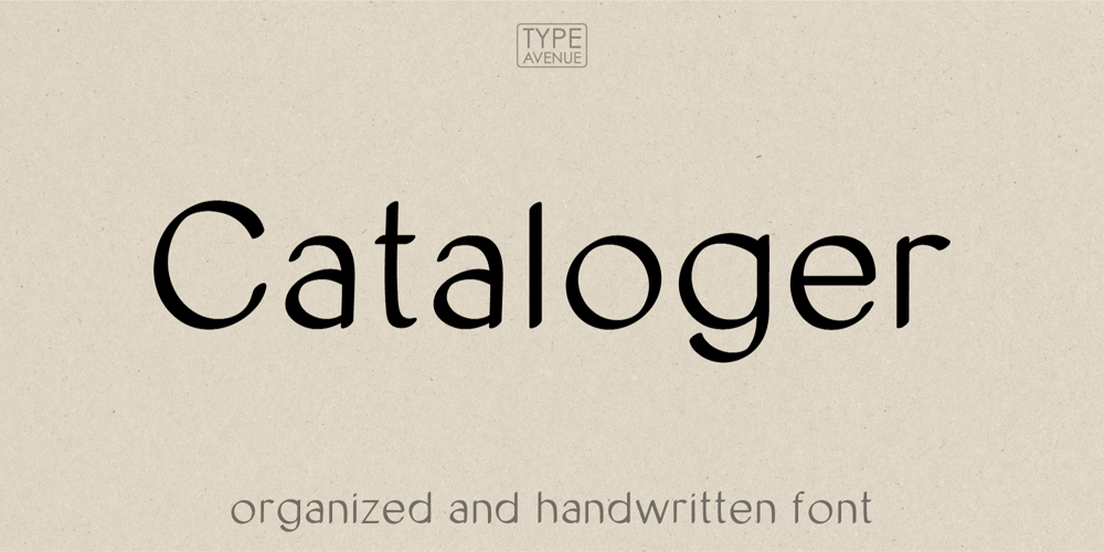 Cataloger font