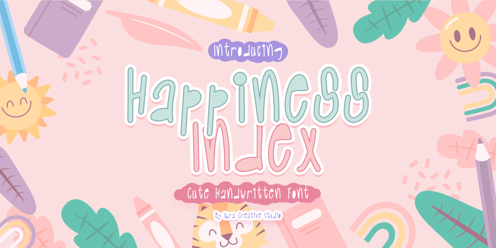 Happiness Index font