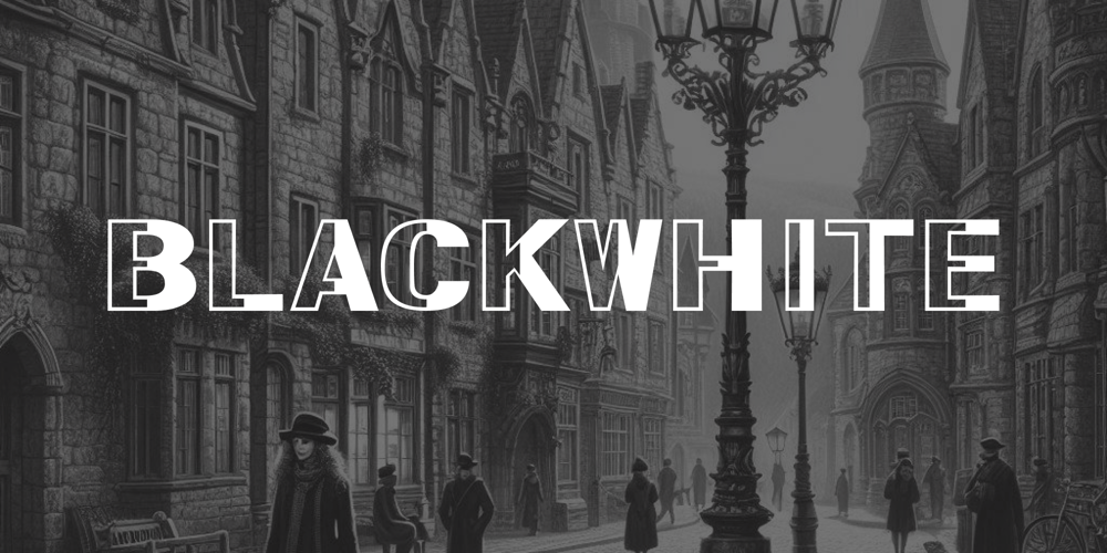 BlackWhite font