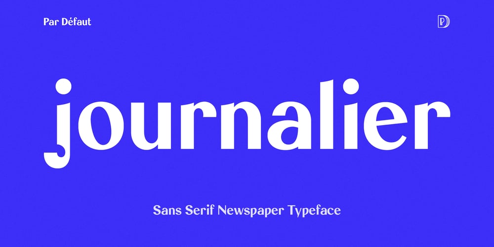 Journalier font