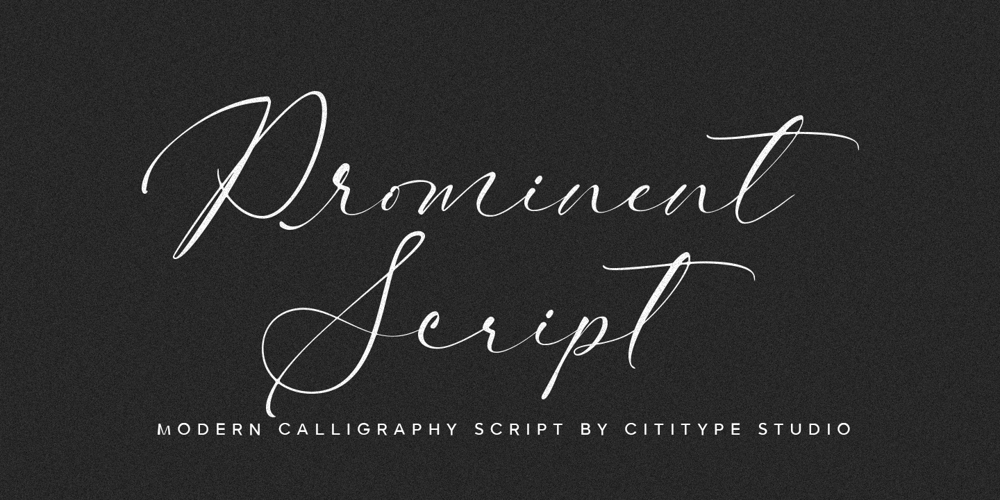 Prominent Script font