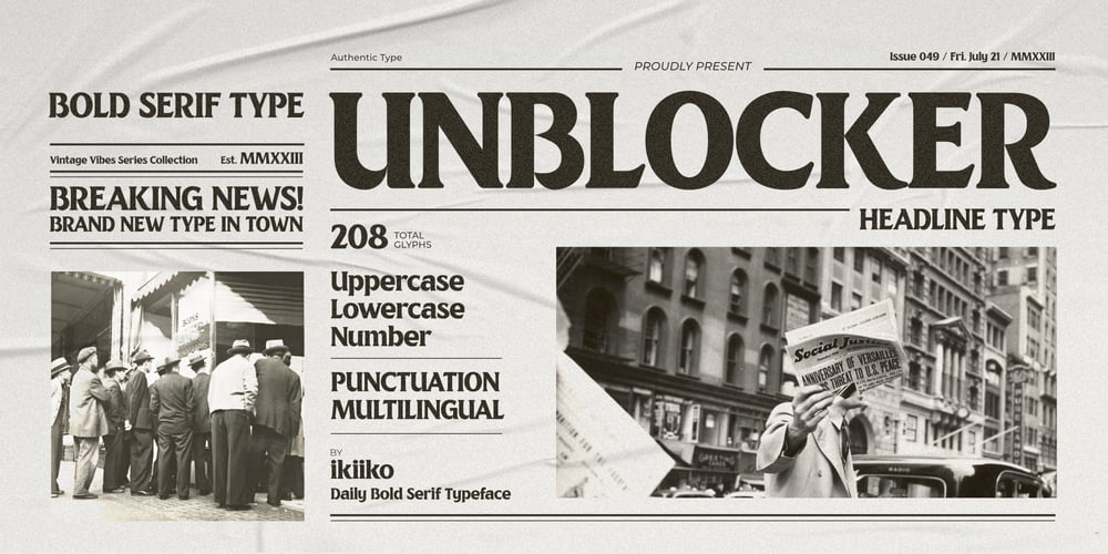 Unblocker font